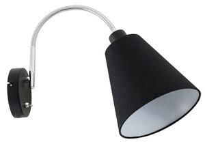 ITALUX WL-76382-1-BL Tonia nástenné svietidlo s vypínačom 1xE27 čierna, biela