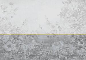 Fototapeta - Kvety na šedom pozadí (254x184 cm)