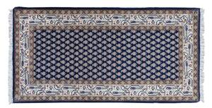Malý modrý vlnený koberček k posteli Laxmi Super ASS blau 0,60 x 1,20 m