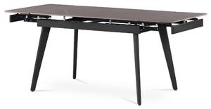 Jedálenský stôl GAREN sivý mramor/čierna