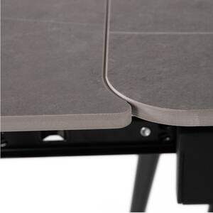 Jedálenský stôl GAREN sivý mramor/čierna