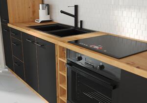 Kuchyňa 260 cm Miraluna (dub artisan + čierna matná). Vlastná spoľahlivá doprava až k Vám domov. 1062380