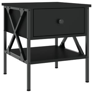 Nočný stolík čierny 40x42x45 cm kompozitné drevo