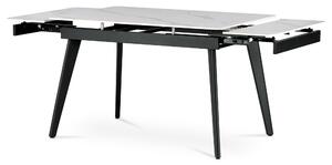Jedálenský stôl GAREN biely mramor/čierna