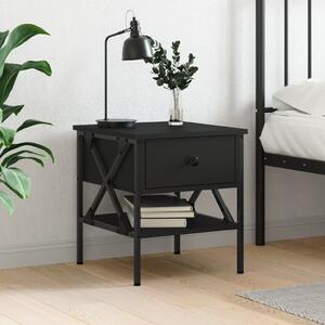 Nočný stolík čierny 40x42x45 cm kompozitné drevo