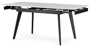 Jedálenský stôl GAREN biely mramor/čierna