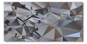Vodorovné Sklenené hodiny na stenu Abstrakcie trojuholníky
