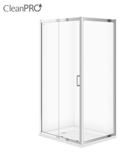 Cersanit Arteco, sprchový kút s posuvnými dverami 120 (dvere) x 90 (stena) x 190 cm, 5mm číre sklo, chrómový profil, S157-012