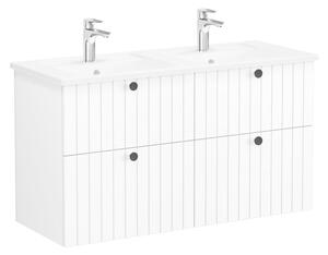Kúpeľňová skrinka s umývadlom VitrA Root 120x67x46 cm biela mat ROOTG120WINTS