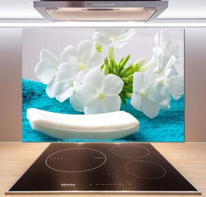 Panel do kuchyne Biele kvety spa pl-pksh-100x70-f-89406381