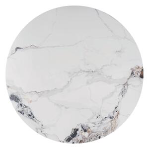 Jedálenský stôl MERONU biely mramor/chróm