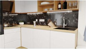 Rohová kuchyňa Aurelia ľavý roh 240x180 cm biela vysoký lesk,lak
