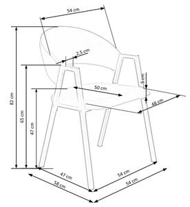 Jedálenská stolička SCK-473 sivá