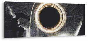 Obraz - Svetelná šou v daždi (120x50 cm)