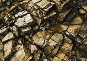 Fototapeta - Zlaté skaly (152,5x104 cm)