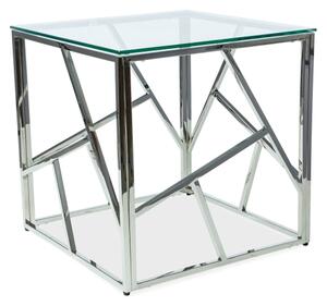 Konferenčný stolík KAPPA 2, 55x55x55, sklo/chrom