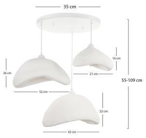 Brilagi - Závesný luster WABI SABI na lanku 3xE27/40W/230V pr. 82 cm biely