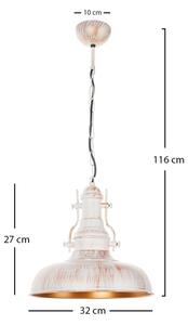 Brilagi - Luster na reťazi PYRONIC 1xE27/40W/230V pr. 32 cm krémová/patina