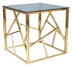 Konferenčný stolík KAPPA 2, 55x55x55, sklo/zlatá