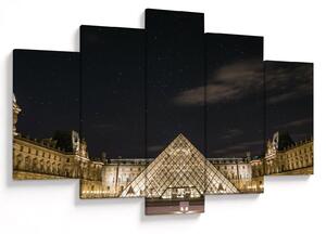 Obraz - Louvre v noci (150x105 cm)