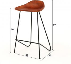 Barová stolička 36-16 vintage koža - PRODUKT JE SKLADOM U NÁS - 2Ks-Komfort-nábytok