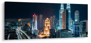 Obraz - Noc v Kuala Lumpur (120x50 cm)