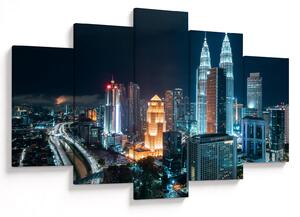 Obraz - Noc v Kuala Lumpur (150x105 cm)