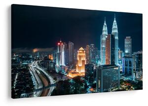 Obraz - Noc v Kuala Lumpur (90x60 cm)