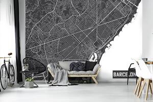 Fototapeta - Mapa Barcelony (152,5x104 cm)