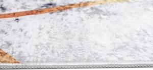 Sivý trendový koberec s jednoduchým zlatým vzorom Sivá Šírka: 120 cm | Dĺžka: 170 cm