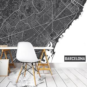 Fototapeta - Mapa Barcelony (152,5x104 cm)