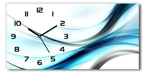Vodorovné Sklenené hodiny na stenu Abstrakcie vlny