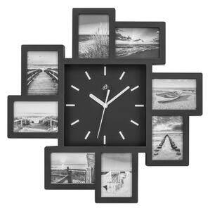AURIOL® Nástenné hodiny s fotografiami (čierna) (100369064)