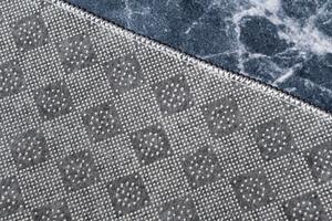 Tmavý trendový koberec s abstraktným vzorom Čierna Šírka: 80 cm | Dĺžka: 200 cm