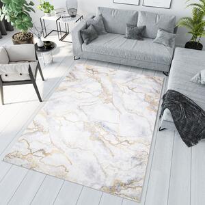 Svetlý moderný koberec s mramorovým vzorom Sivá Šírka: 80 cm | Dĺžka: 150 cm