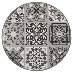 Protišmykový koberec Patchwork sivý