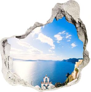 Nálepka 3D diera na stenu Santorini, grécko nd-p-134209719
