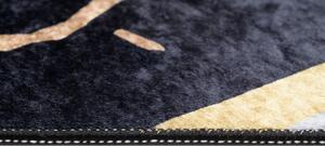 Výrazný tmavý trendový koberec s protišmykovou úpravou Čierna Šírka: 80 cm | Dĺžka: 150 cm