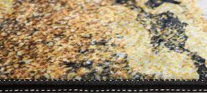 Tmavý moderný koberec s protišmykovou úpravou a abstraktným vzorom Čierna Šírka: 80 cm | Dĺžka: 150 cm
