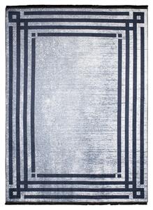 Sivý trendový koberec s protišmykovou úpravou a geometrickým vzorom Sivá Šírka: 80 cm | Dĺžka: 150 cm