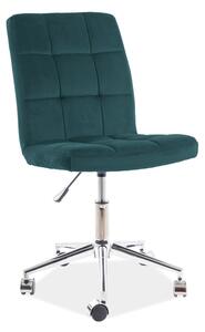 Detská stolička Q-020 VELVET, 45x87-97x40, bluvel 78, zelená