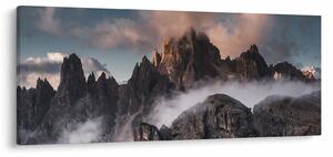 Obraz - Talianske dolomity schované v hmle (120x50 cm)