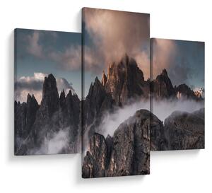 Obraz - Talianske dolomity schované v hmle (90x60 cm)