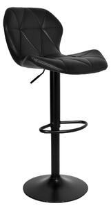 ViaDomo Via Domo - Barová stolička Silvia - čierna - 46x106x35 cm