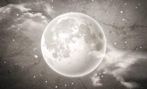 Fototapeta - Mesiac na betóne - sépia (152,5x104 cm)