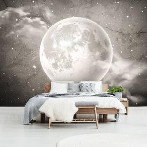Fototapeta - Mesiac na betóne - sépia (254x184 cm)