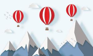 Fototapeta - Let s balónom cez hory (254x184 cm)