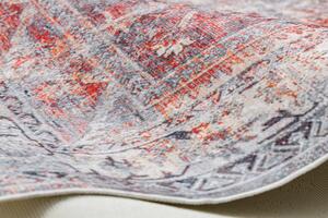Koberec ANDRE 1684 vzor rámu, vintage - prateľný, protišmykový - červený