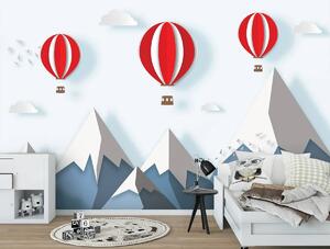 Fototapeta - Let s balónom cez hory (152,5x104 cm)