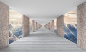 Fototapeta - Tunel s výhľadom na mraky (254x184 cm)